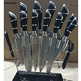 BFYLIN Messer set, 16 Teiliges Küchenmesser set mit Holzblock, Messer...