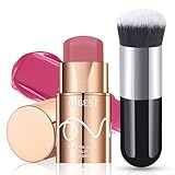 Creme Blush Stick, 3-in-1 Multi Blusher Stick für Wangen Lippen Augen,...