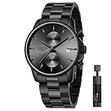 Herrenuhren mit lässiger wasserdichter Chronographen Quarzuhr aus...
