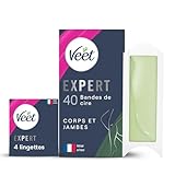 Veet Expert – 40 Kaltwachsstreifen für Körper & Beine – trockene Haut...