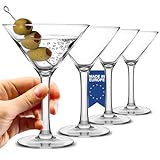 CRYSTALIA Premium Martini Gläser 4er Set 175 ml 100% BLEI FREI...