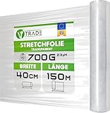 V1 Trade Stretchfolie Transparent folie für möbel - Hand umzugfolie 150m...