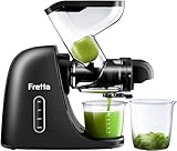 Fretta Masticating Juicer Slow Juicer Entsafter Gemüse und Obst Schwarz,...