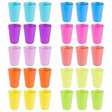 30 Pcs Bunte Plastikbecher Wiederverwendbare, Kunststoffbecher Bunt ,...