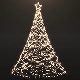 vidaXL Weihnachtsbaum mit Metallpfosten Stern Lichterbaum Beleuchtet...