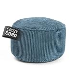 Lumaland Sitzsack Pouf aus Cord | Kompakter 50L Gaming Pouf mit...