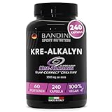 Bandini® Kre-Alkalyn - 240 Kapseln - Kre Alkalyn® pH-Korrektes Kreatin -...