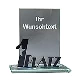 RaRu Glas-Pokal mit Acryl-Schriftzug (1 Platz) und mit Ihrer Wunschgravur