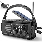 MILFECH 20000mAh Solar Radio, AM/FM Kurbelradio Tragbar Dynamo Wetter...