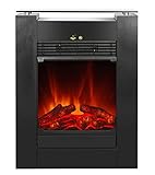 Elektrokamin 'Tessin' von El Fuego® Farbe Schwarz Kaminofen Dekokamin AY...