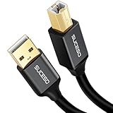 SUCESO Druckerkabel USB 2M Scanner Kabel 2.0 USB A auf USB B Drucker Kabel...