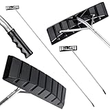 KADAX Dachschneeräumer mit Teleskopstiel, Dachräumer mit Aluminiumgriff,...