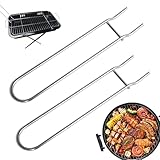 YALiya 2 Stück Grillrostheber Edelstahl Heber für Grillrost...