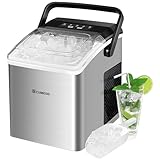 CUMEOD Eiswürfelmaschine Klein, 9 Würfel in 6 Minuten, 12KG/24h, 125W...