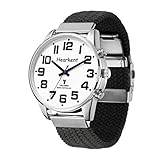Sprechende Uhr mit Deutscher Stimme und großen Zahlen, Selbsteinstellend...