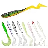 XPEX 8 Stück Gummifische Hecht Und Zander Mit Twisterschwanz 12Cm 6G, Mit...