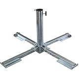 Siena Garden Schirmständer klappbar verzinkt, silber