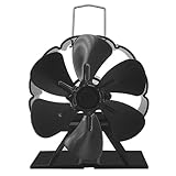 Holzofen Ventilator, 5-Blätter Wärme Angetrieben Zubehör Leise Holzöfen...
