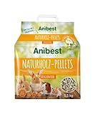 Anibest Kleintierpellets, 100 % natürliche Einstreu für Kaninchen,...
