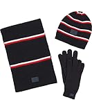 Tommy Hilfiger Herren Global Stripe Schal Handschuh Set Beanie,...