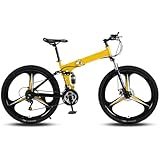 26 Zoll Faltbares Mountainbike für Erwachsene, 21-Gang Shimano Schaltung &...