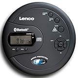 Lenco CD-300 - Tragbarer CD-Player Walkman - Bluetooth Diskman - CD Walkman...