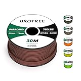 BROTREE Paracord 750lb 4,2 mm 30M 100% Nylon Seil Typ 4 Schnur mit 11 Kern...