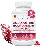 Bandini® Astaxanthin hochdosiert 18mg | 270 Kapseln – 9 Monatsvorrat -...