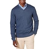 Amazon Essentials Herren V-Ausschnitt Pullover aus Baumwolle, Normale...