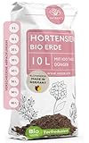 Bio Hortensienerde 10 L - Blumenerde für Hortensien aus 40% weniger Torf -...