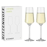 RITZENHOFF 6111008 – Champagnerglas 200 ml - Serie Lichtweiss 2 Stück,...