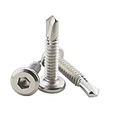 Fajoeda 60 Stück Flachkopf Innensechskantschrauben Bohrschrauben,410...