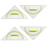 Geodreieck,4 Stück Geodreieck Grundschule mit Griff, Büro und Designer,...