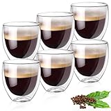 Ledebouk Latte Macchiato Gläser, Doppelwandige Kaffeegläser 80ml,...