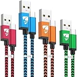 USB C Kabel, [4Stück 0.5M 1M 1.5M 2M] Ladekabel USB C Schnellladekabel...