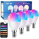 Lepro AI Smart Glühbirne BP1, G45 E14 LED Lampe Dimmbar 4.9W 470LM...