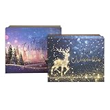 Idena 30498 - Geschenkbox mit Deckel, 2 Stück in den Größen 31 x 24 cm...