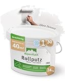AlpenKalk® Allergiefreundlicher Rollputz innen grob - Hohe Deckkraft,...