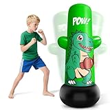 JUOIFIP Boxsack Stehend 120cm Aufblasbarer Boxsack Kinder mit Abprallende...