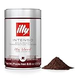 illy Kaffee, Gemahlener Espresso Intenso, intensive Röstung - 1 Dose zu...