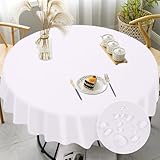 AUAUY Tischdecke Rund 120cm, Fleckschutz Abwaschbar Wasserabweisend...