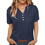 Leinenbluse Damen Leicht T Shirt Lässig Tshirt Sommer Leinenbluse T-Shirt...