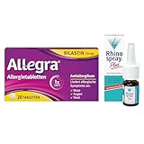 Allegra Allergietabletten (20 Stk) & Rhinospray plus Nasenspray (10 ml) bei...
