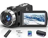 Delmodes Videokamera 8K 64MP Camcorder 18X Digitalzoom IR Nachtsicht...
