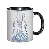 reyawdf Original Tasse mit lustigem Design,Kraken-Tintenfisch in...