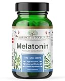 Source of Nature® | 365 Premium Melatonin-Tabletten | 2-Jahres-Vorrat |...