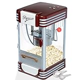 Jago® Popcornmaschine Retro - 60L/h, 200g/10min, Edelstahl Topf, für...