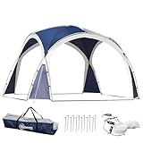 Outsunny Event Shelter 3,5 x 3,5m Pavillon mit Haken Tür Wasserabweisend...