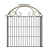 Metall Dekorativer Gartenzaun,（81 cm H x 71 cm B 4 Paneele + 1...