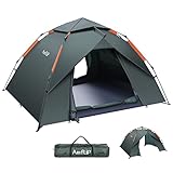 Amflip Camping Zelt Automatisches 3 Mann Personen Instant-Zelt Pop Up...